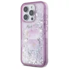 iPhone 16 Pro 6.3" lila/lila Hello Kitty HKHCP16LL50PPU keménytok Liquid Glitter 50. évfordulós party tok