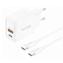 Foneng EU56 1xUSB-A, 1xUSB-C, 20W (Fehér) + USB-C kábel