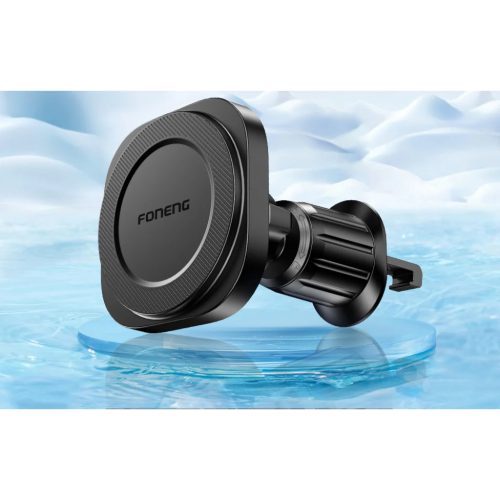 Foneng CP102 mágneses szellőzőre erősíthető telefontartó (Fekete)