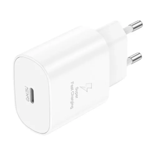 Foneng EU51 USB-C 25W töltő + USB-C - USB-C kábel (fehér)