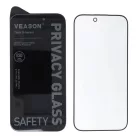 6D Pro Veason Adatvédelmi Üvegfólia - iPhone 15 Pro fekete üvegfólia