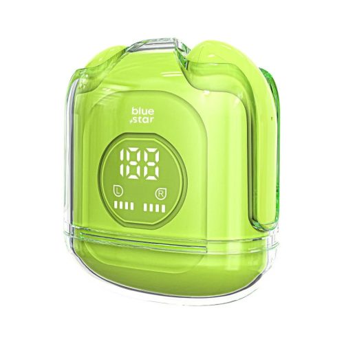 BLUE STAR vezeték nélküli fülhallgató TWS Transparency Fi22 zöld