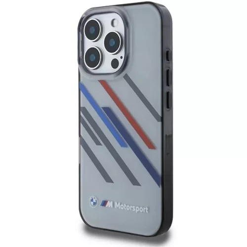 iPhone 16 Pro Szürke BMW Motosport IML Random Stripes tok