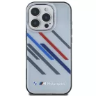 iPhone 16 Pro Szürke BMW Motosport IML Random Stripes tok