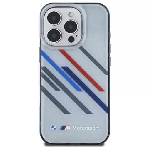 iPhone 16 Pro Szürke BMW Motosport IML Random Stripes tok