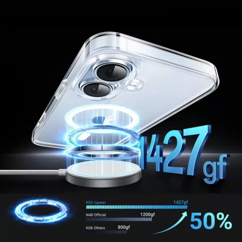Ugreen Classy Clear Magnetic tok iPhone 16 Plus - Átlátszó
