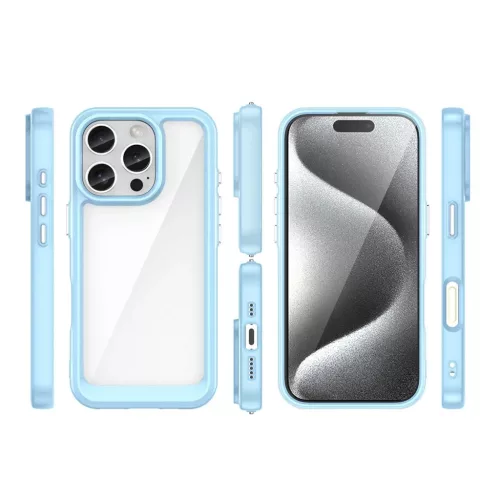 Külső Űr Tok gél kerettel iPhone 16 Pro - Kék