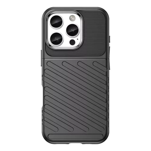 Thunder iPhone 16 Pro szilikon tok - fekete
