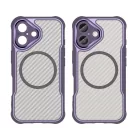 Leading Sorozat MagSafe Szilikon Tok iPhone 16 - Lila