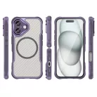 Leading Sorozat MagSafe Szilikon Tok iPhone 16 - Lila