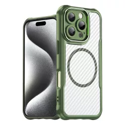   Leading Series MagSafe szilikon tok iPhone 16 Pro - Zöld tok