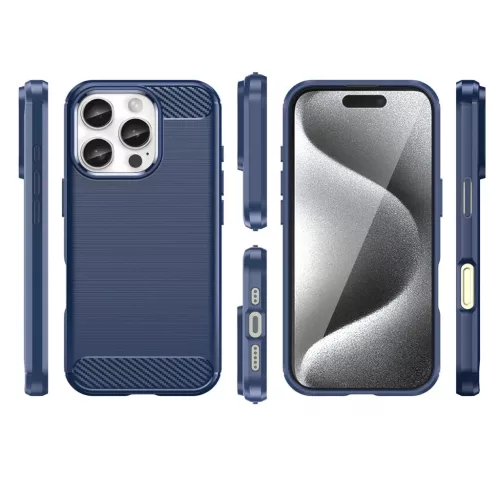 Carbon Case tok iPhone 16 Pro - Kék