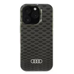   IPHONE 16 PRO fekete Audi IML varrásminta MagSafe Eredeti tok