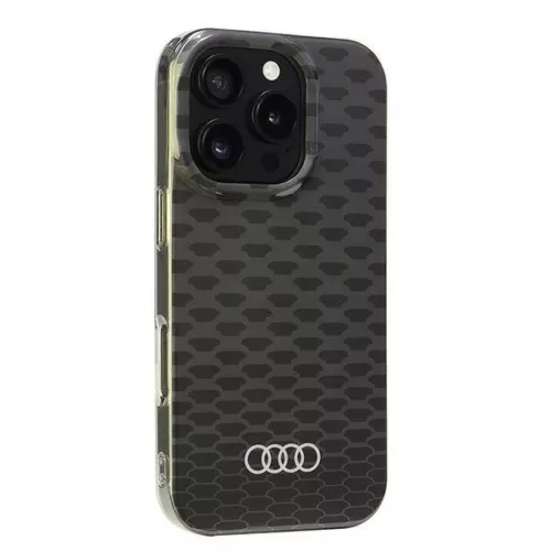 IPHONE 16 PRO fekete Audi IML varrásminta MagSafe Eredeti tok