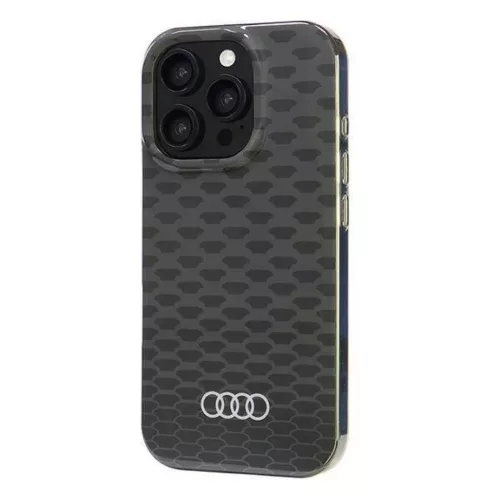 IPHONE 16 PRO fekete Audi IML varrásminta MagSafe Eredeti tok