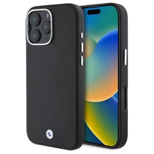 iPhone 16 Pro Eredeti BMW Hardcase Signature Teljesen Burkolt Fém MagSafe fekete tok (BMHMP16L23PUFWK)