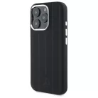 Eredeti tok IPHONE 16 PRO Mercedes Keménytok Szilikon Függőleges Tonális Csíkos MagSafe (MEHMP16L23SUVSK) fekete tok