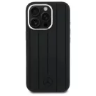 Eredeti tok IPHONE 16 PRO Mercedes Keménytok Szilikon Függőleges Tonális Csíkos MagSafe (MEHMP16L23SUVSK) fekete tok