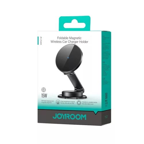Joyroom JR-ZS408 mágneses telefontartó 15W induktív töltővel autókhoz - fekete