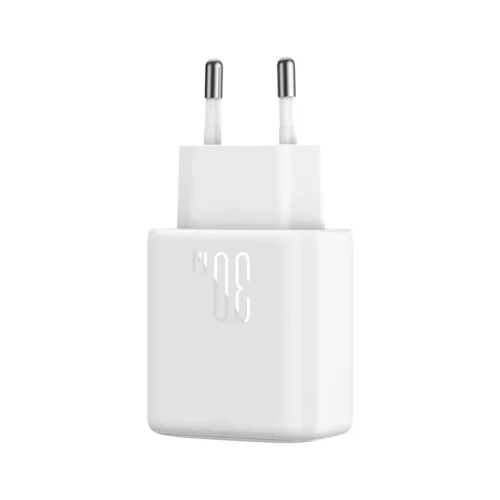 Joyroom JR-TCF24 USB-C PD 30W QC SFC hálózati töltő - fehér + 1m USB-C kábel