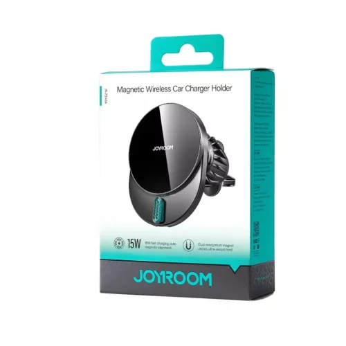 Joyroom JR-ZS409 mágneses tartó 15W induktív töltővel autós szellőzőre - fekete magsafe