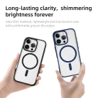 Rock Guard Series Mágneses tok iPhone 16 Pro számára átlátszó-fekete tok