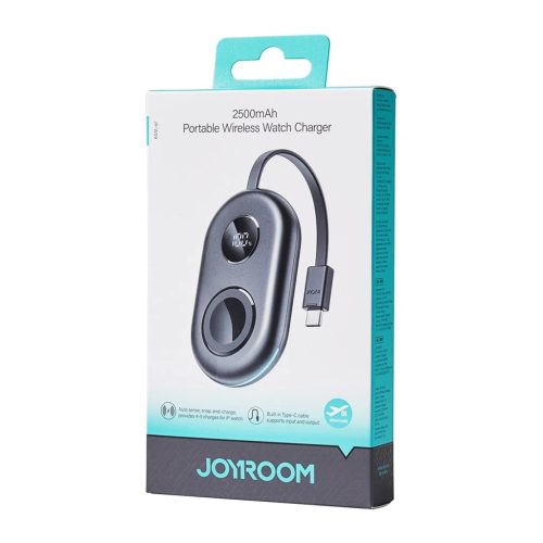 Joyroom JR-W09 3W vezeték nélküli töltő USB-C kábellel Apple Watchhoz - fekete tok
