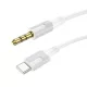 Borofone BL19 Creator kábel - 3,5mm jack to Type C - 1 méter fehér