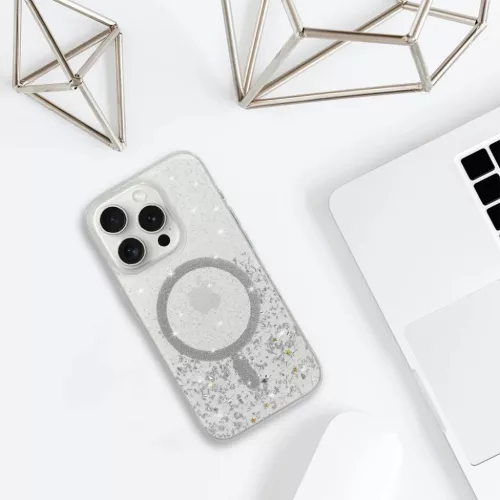 Tel Protect Moonlite Magsafe tok iPhone 14 Pro Max ezüst átlátszó