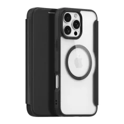   Dux Ducis Skin X Pro iPhone 16 Pro tok MagSafe-kal és fliptokkal - Fekete