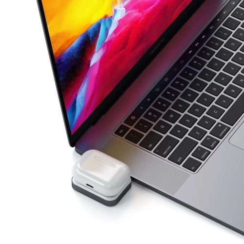 Satechi USB-C Vezeték Nélküli Töltő Dokkoló AirPods-hoz (5W) - Asztroszürke