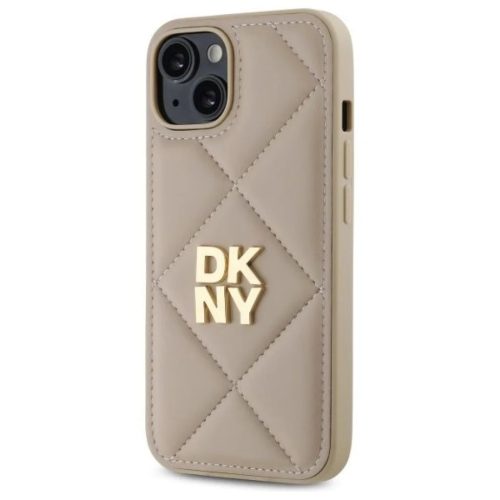 iPhone 14 Bézs DKNY Steppelt Stack Logo tok