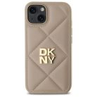 iPhone 14 Bézs DKNY Steppelt Stack Logo tok