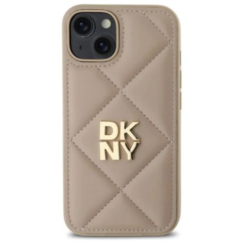 iPhone 14 Bézs DKNY Steppelt Stack Logo tok