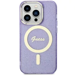   Guess GUHMN61HCMCGU iPhone 11 lila/lila kemény tok Glitter Gold MagSafe tok