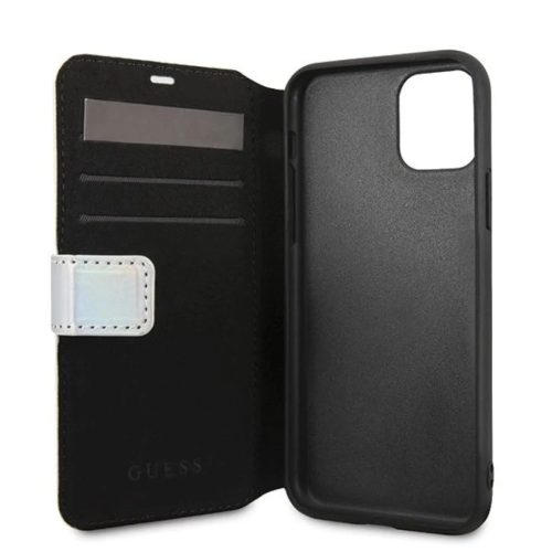 Guess GUFLBKN65BLD iPhone 11 Pro Max ezüst/ezüst Iridescent fliptok tok