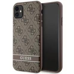   Guess GUHCN61P4SNW iPhone 11 barna/barna keménytok 4G Stripe tok