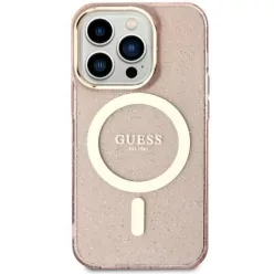   Guess GUHMN61HCMCGP iPhone 11 pink/pink kemény tok Glitter Gold MagSafe tok