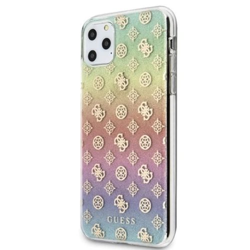 Guess GUHCN65PEOML iPhone 11 Pro Max multicolor kemény tok Iridescent 4G Peony tok