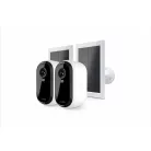 Arlo Essential (2. Generáció) Csomag 2K Kültéri Biztonsági Kamera - 2 Kamerás Készlet + 2 Alapvető Napelemes Töltő - Fehér