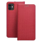 LUNA fliptok Carbon iPhone 11-hez piros tok