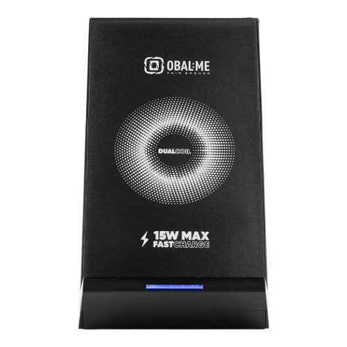 OBAL:ME StandCharger Vezeték nélküli töltőállomás 15W Fekete