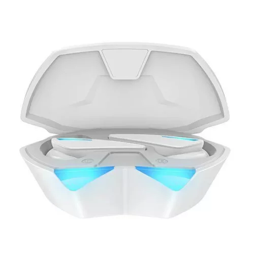 Bluetooth 5.0 TWS Játékkiegészítő Fülhallgató + AWEI Dokkoló Állomás (T23) fehér