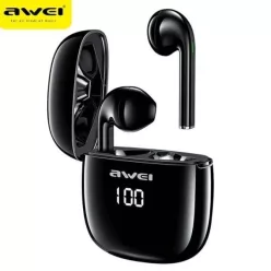  Bluetooth 5.0 TWS Fejhallgató + AWEI Dokkolóállomás (T28P) fekete