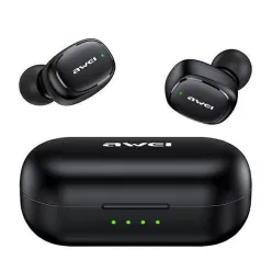   Bluetooth 5.1 TWS Fülhallgató + AWEI Dokkolóállomás (T13Pro) fekete