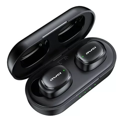 Bluetooth 5.1 TWS Fülhallgató + AWEI Dokkolóállomás (T13Pro) fekete