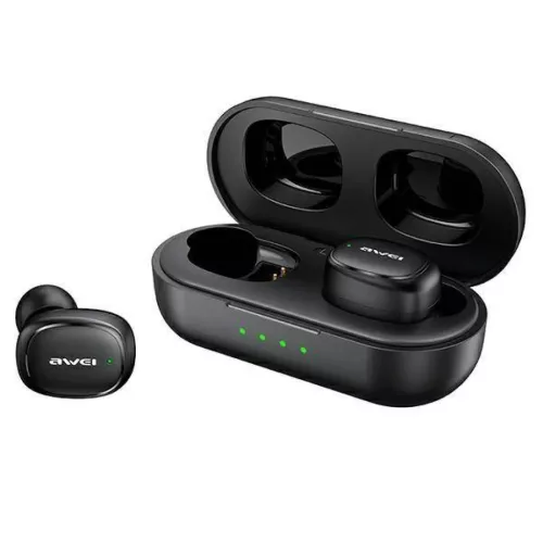 Bluetooth 5.1 TWS Fülhallgató + AWEI Dokkolóállomás (T13Pro) fekete