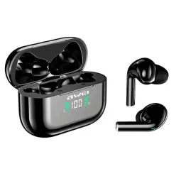   Bluetooth 5.1 TWS Fülhallgató + AWEI Töltőállomás (T29P) fekete