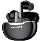 Bluetooth 5.3 TWS Fülhallgató + AWEI Töltőállomás (T50) fekete