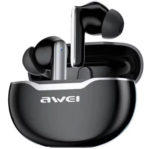 Bluetooth 5.3 TWS Fülhallgató + AWEI Töltőállomás (T50) fekete